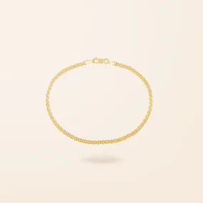 10K Gold Flat Anchor Chain Bracelet