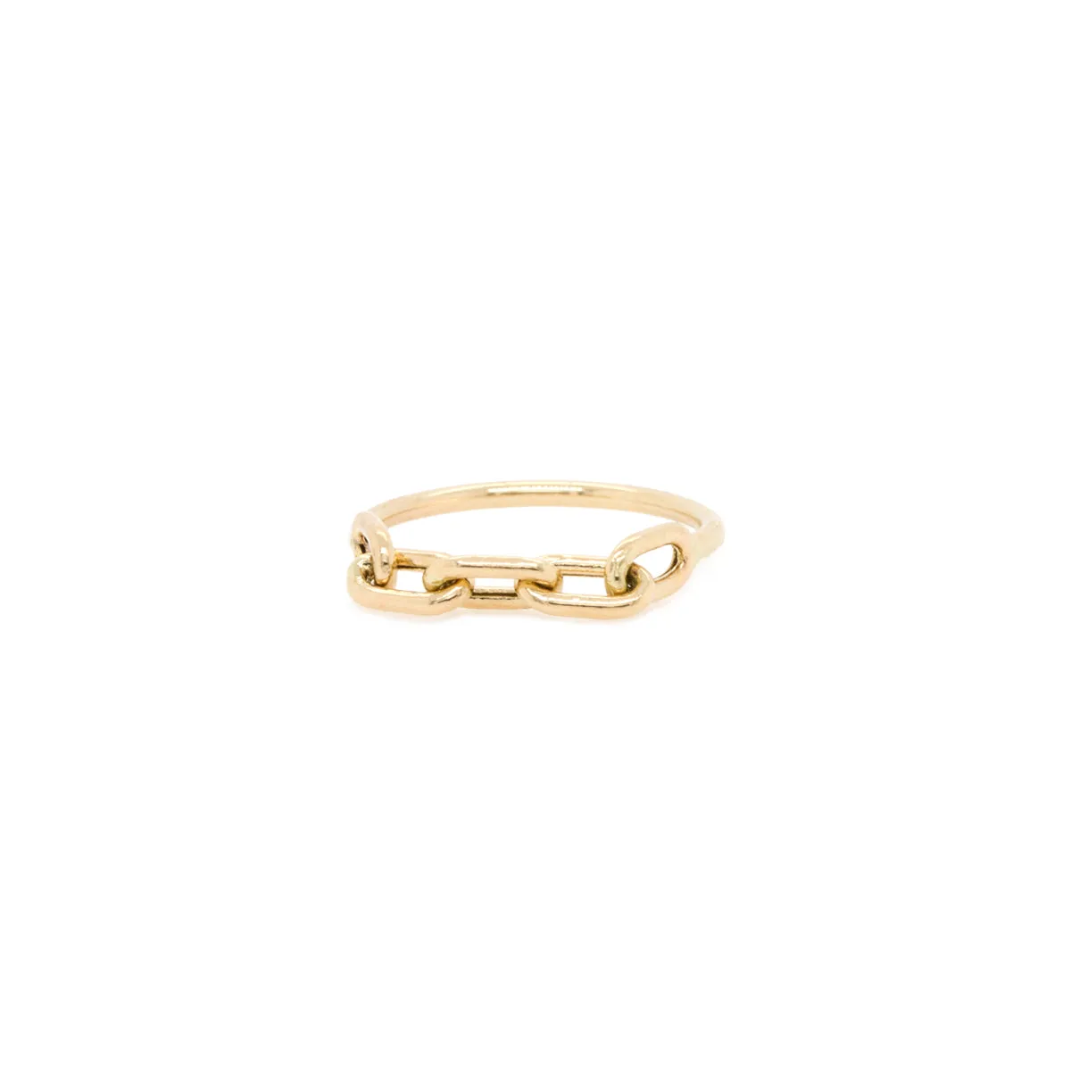 14k Square Oval Link Chain Ring