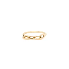 14k Square Oval Link Chain Ring