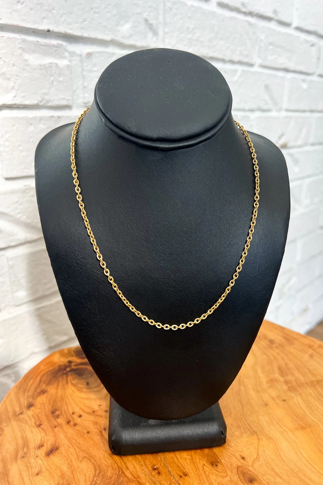 18K Dainty Plain Chain Necklace