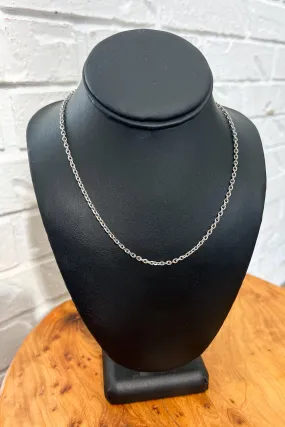 18K Dainty Plain Chain Necklace