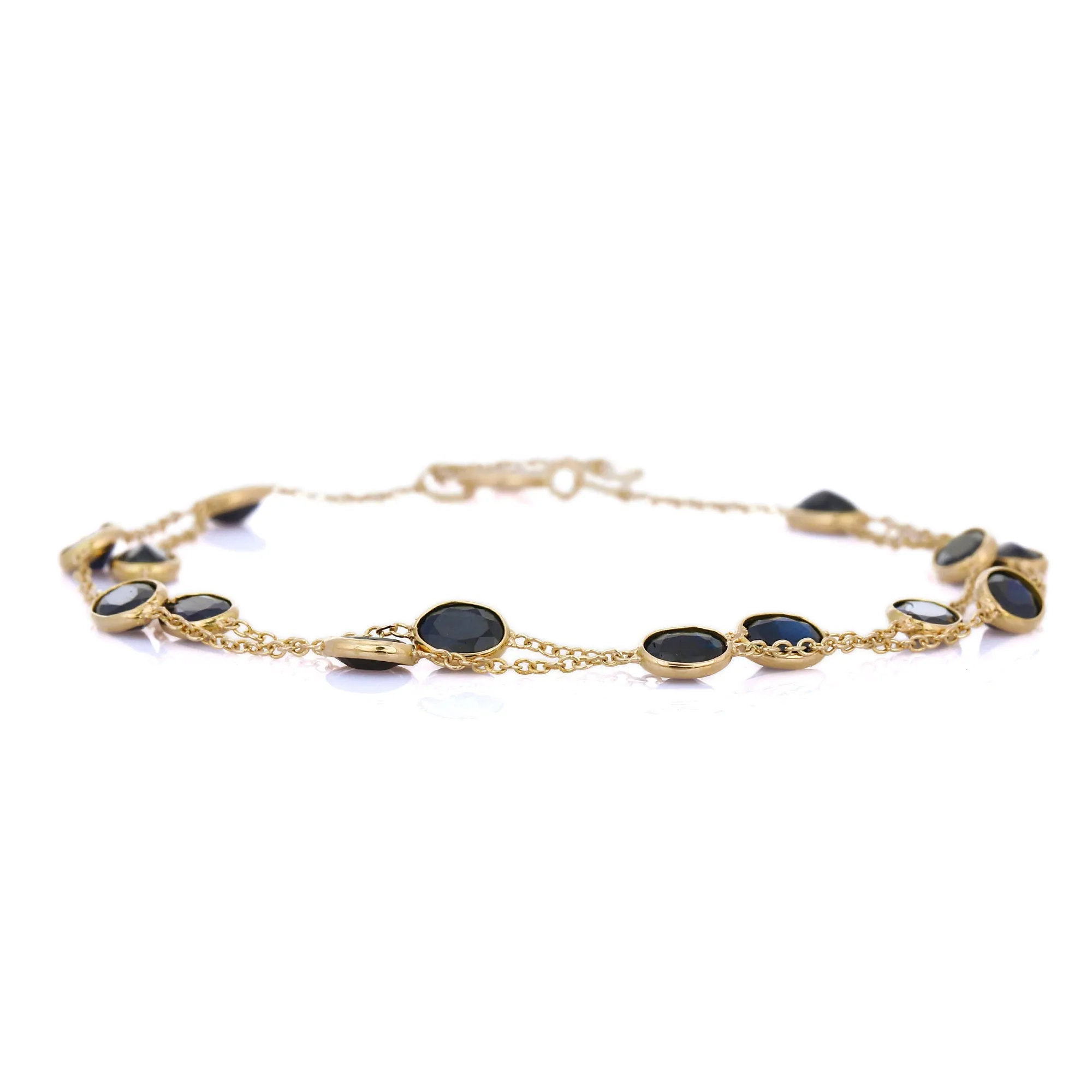 18K Natural Blue Sapphire Bracelet