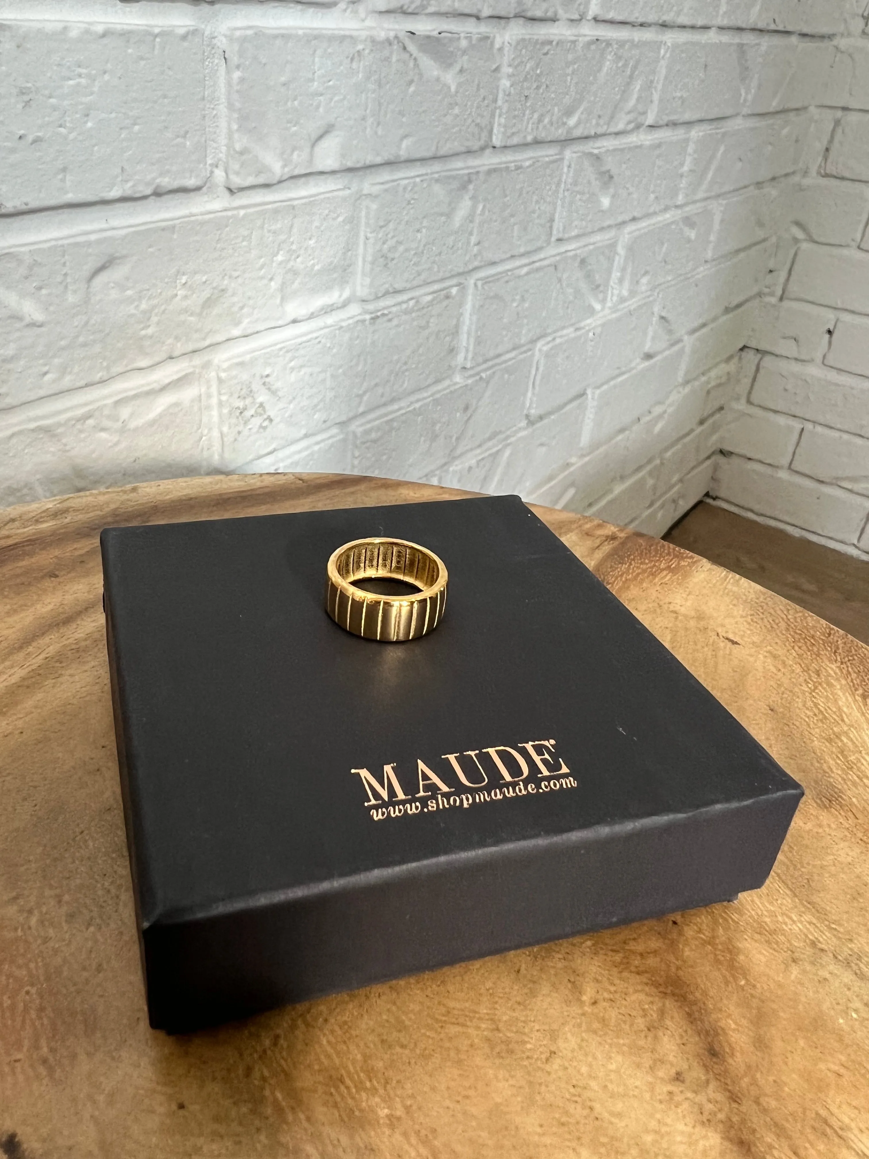 18K Sadie Textured Ring