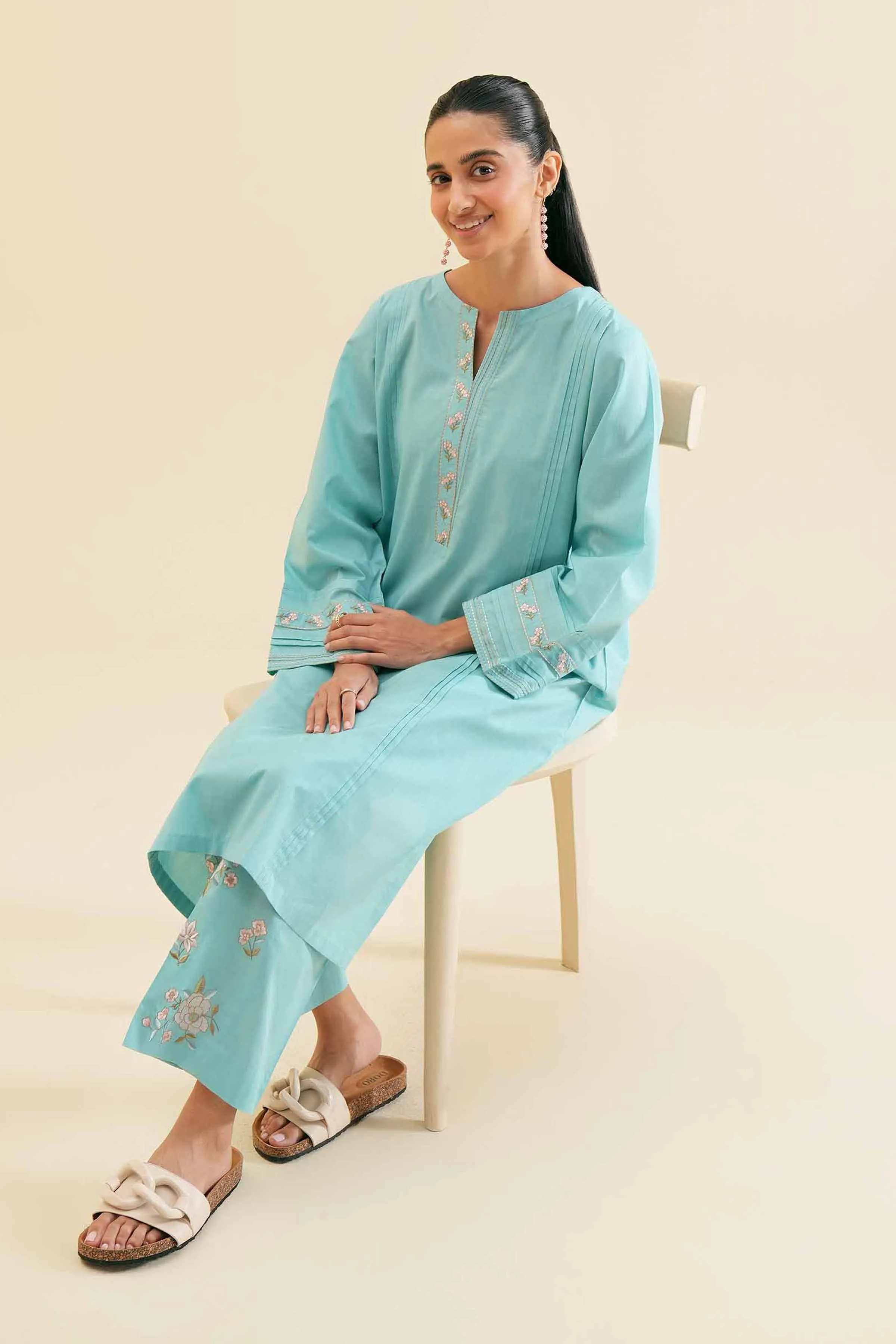 2 Piece - Embroidered Suit - PS24-111