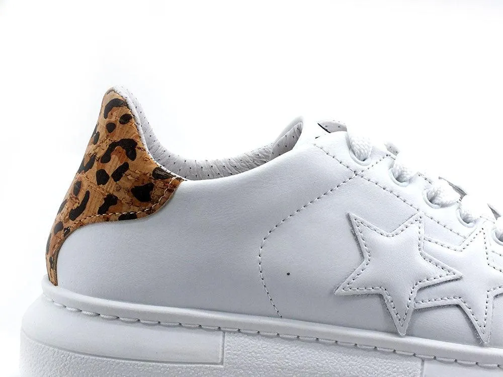 2STAR Sneaker Princess Retro White Leopard 2SD3469