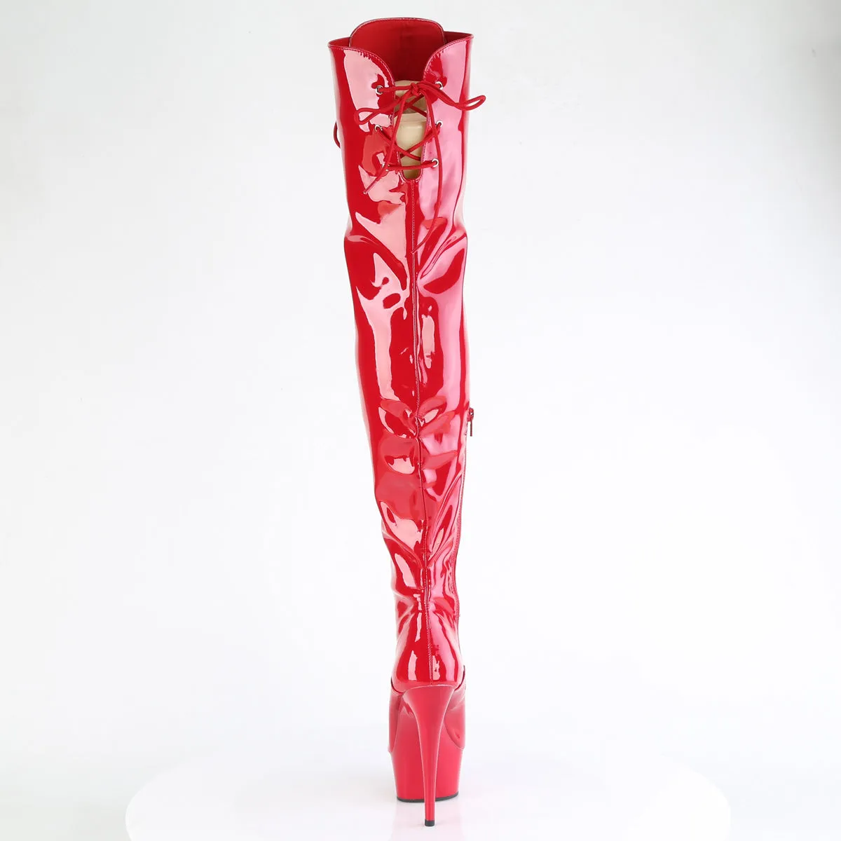 6 Inch Heel DELIGHT-3022 Red Stretch Patent