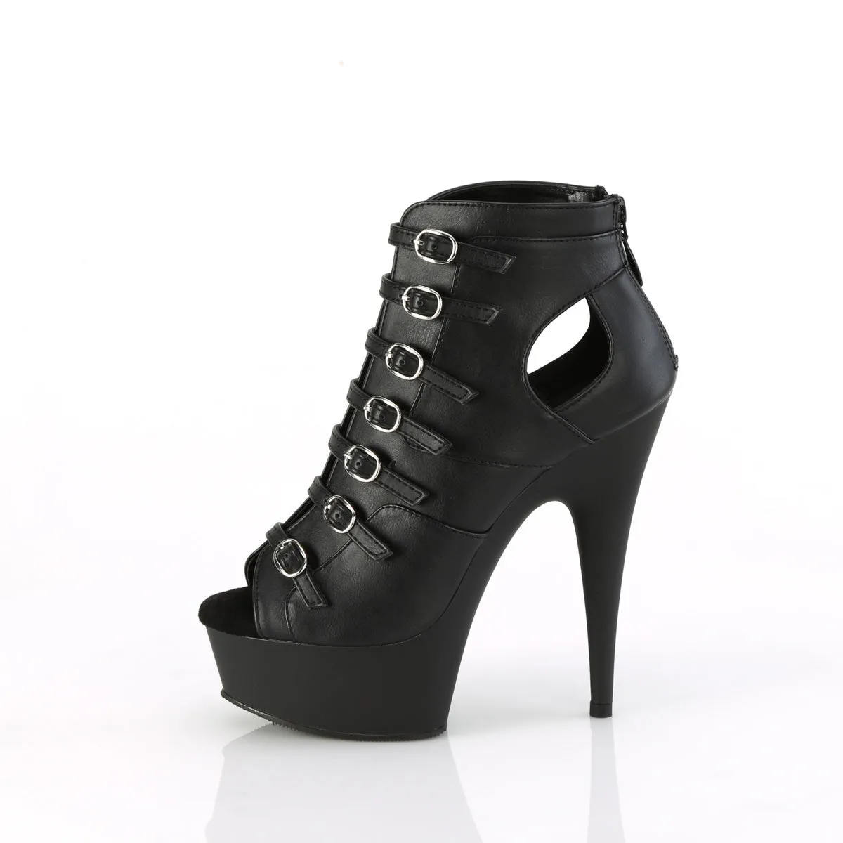 6 Inch Heel DELIGHT-600-11 Black Pu