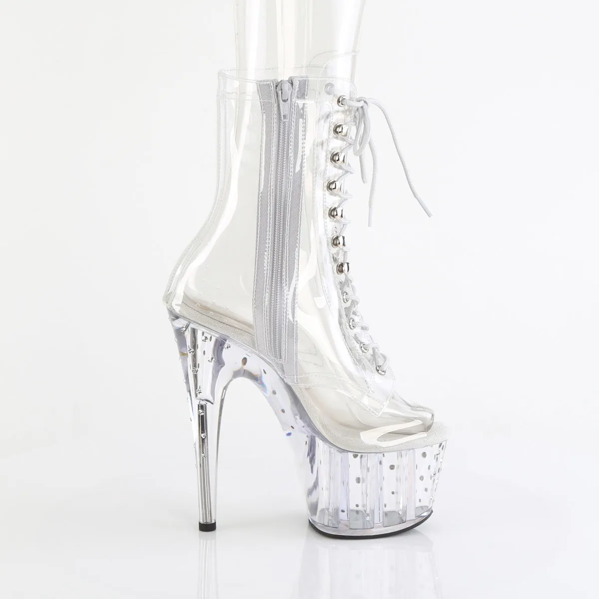 7 Inch Heel STARDUST-1021C-7 Clear Rhinestone