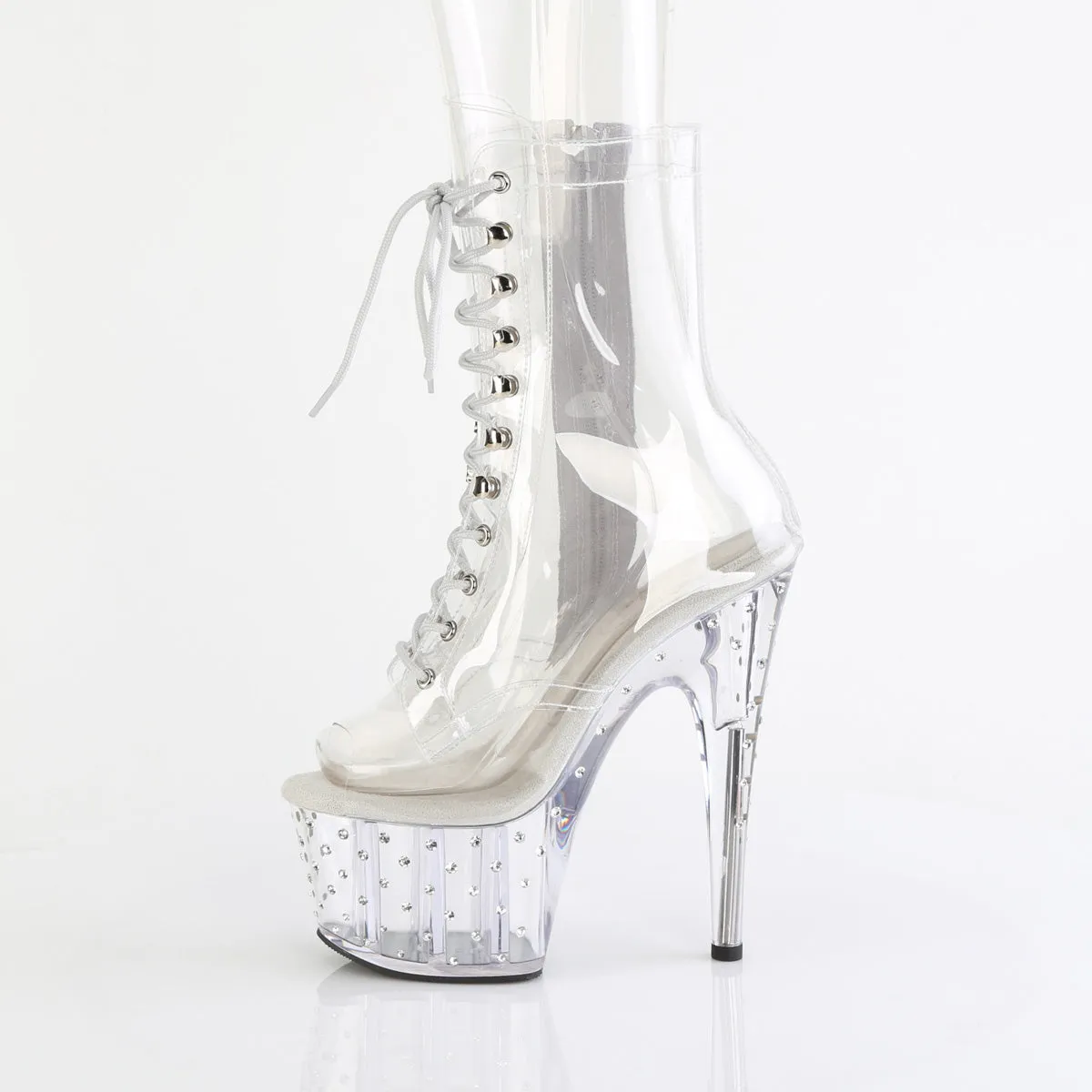 7 Inch Heel STARDUST-1021C-7 Clear Rhinestone