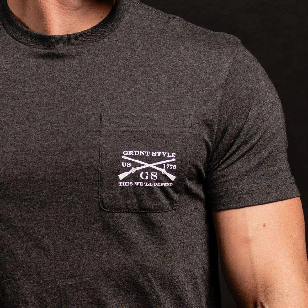 76 We The People Pocket T-Shirt - Black Heather