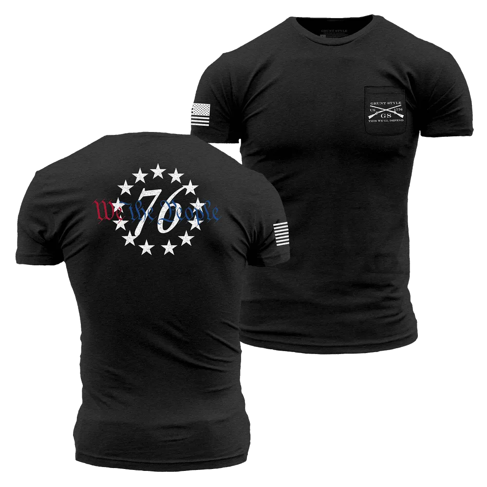 76 We The People Pocket T-Shirt - Black Heather