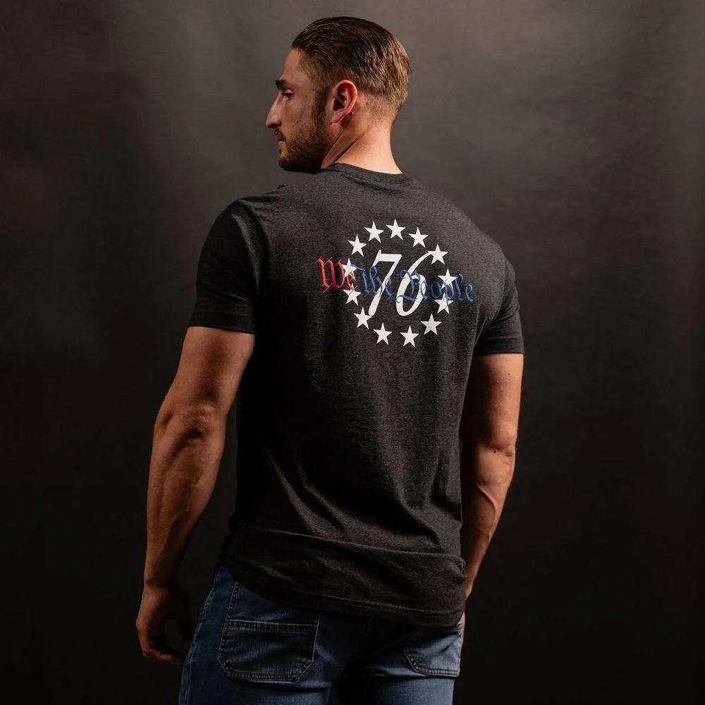 76 We The People Pocket T-Shirt - Black Heather