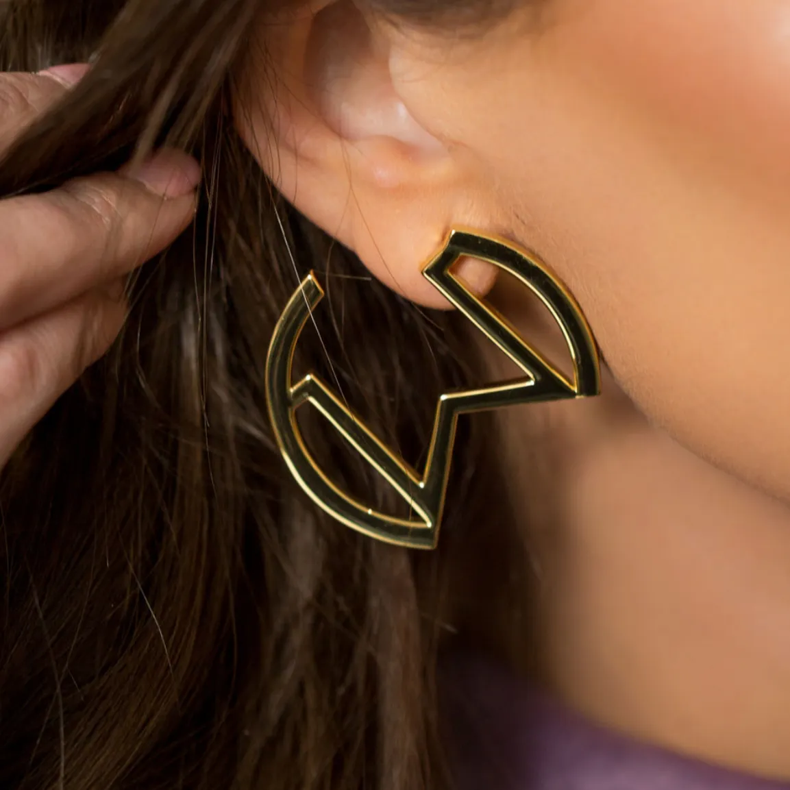 Abstract Emblem Earrings