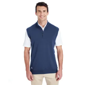 adidas Golf Men's Dark Slate Quarter Zip Club Vest