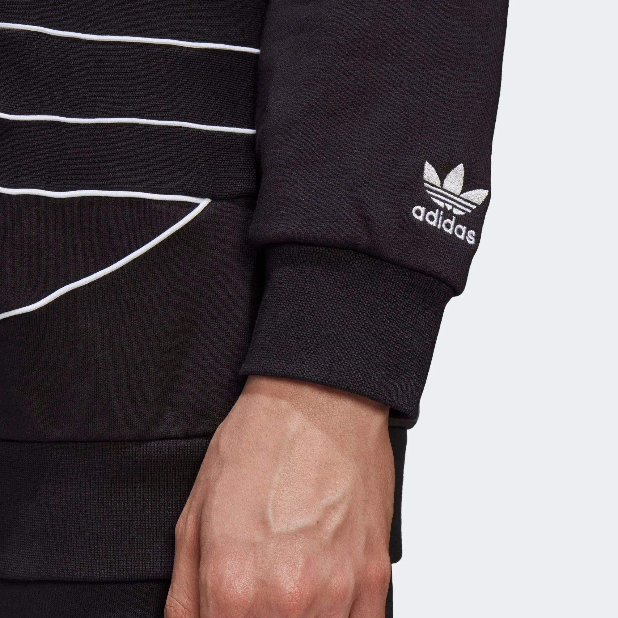 Adidas Originals Men's Big Trefoil Outline Hoodie - Black