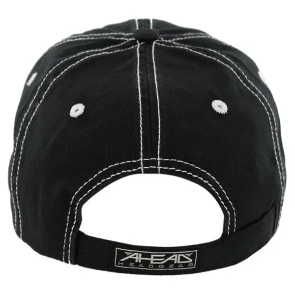 AHEAD Dark Black/White Pigment Dyed Contrast Mesh Cap