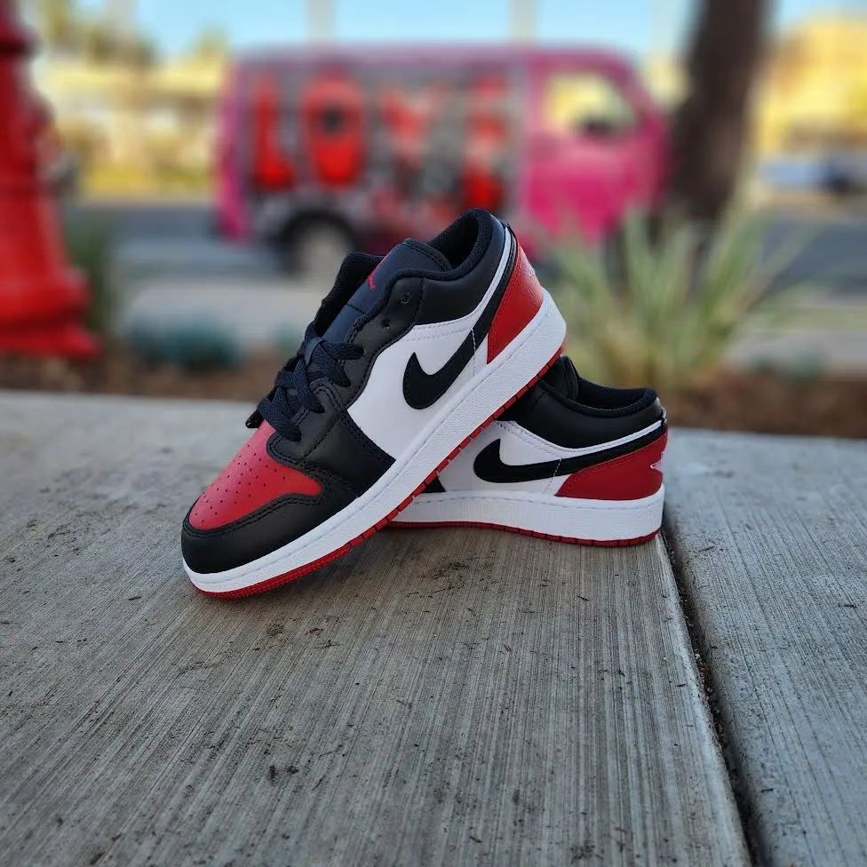 AIR JORDAN 1 LOW GS 'BRED TOE'