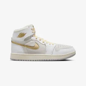 AIR JORDAN 1 ZOOM CMFT 2 'WHITE/METALLIC GOLD-NEUTRAL GREY'