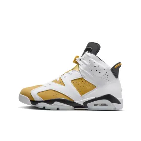 AIR JORDAN 6 RETRO GS - WHITE/YELLOW OCHRE-BLACK