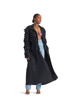 Akwete Maxi Coat with Bows