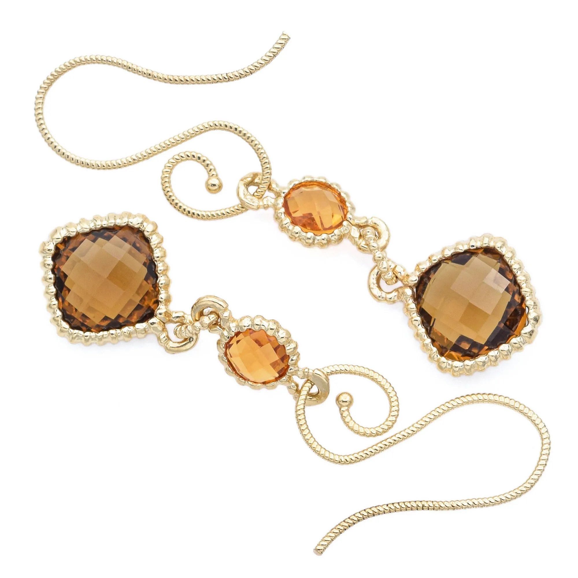 Alwand Vahan 14K Yellow Gold Citrine Dangle Earrings