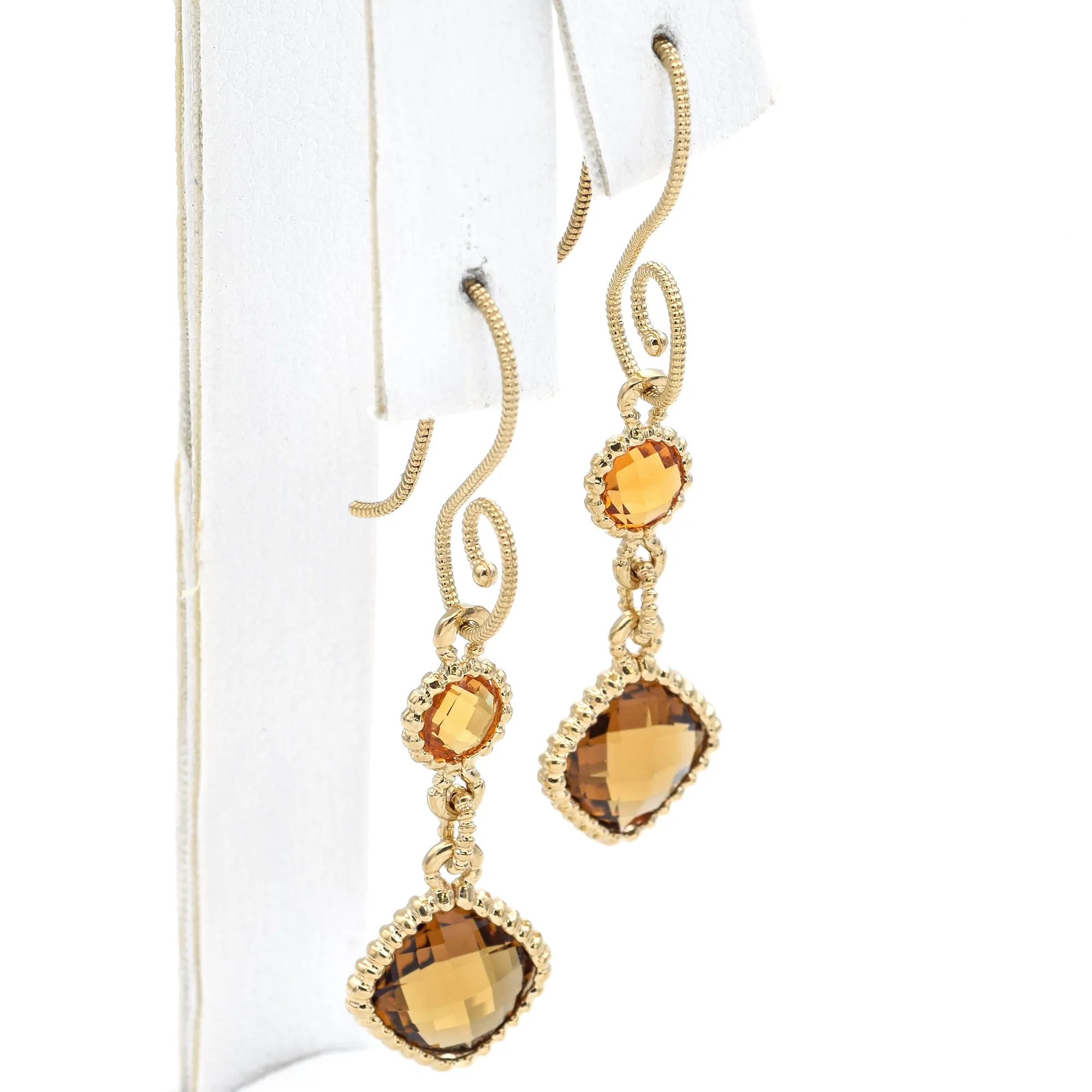 Alwand Vahan 14K Yellow Gold Citrine Dangle Earrings