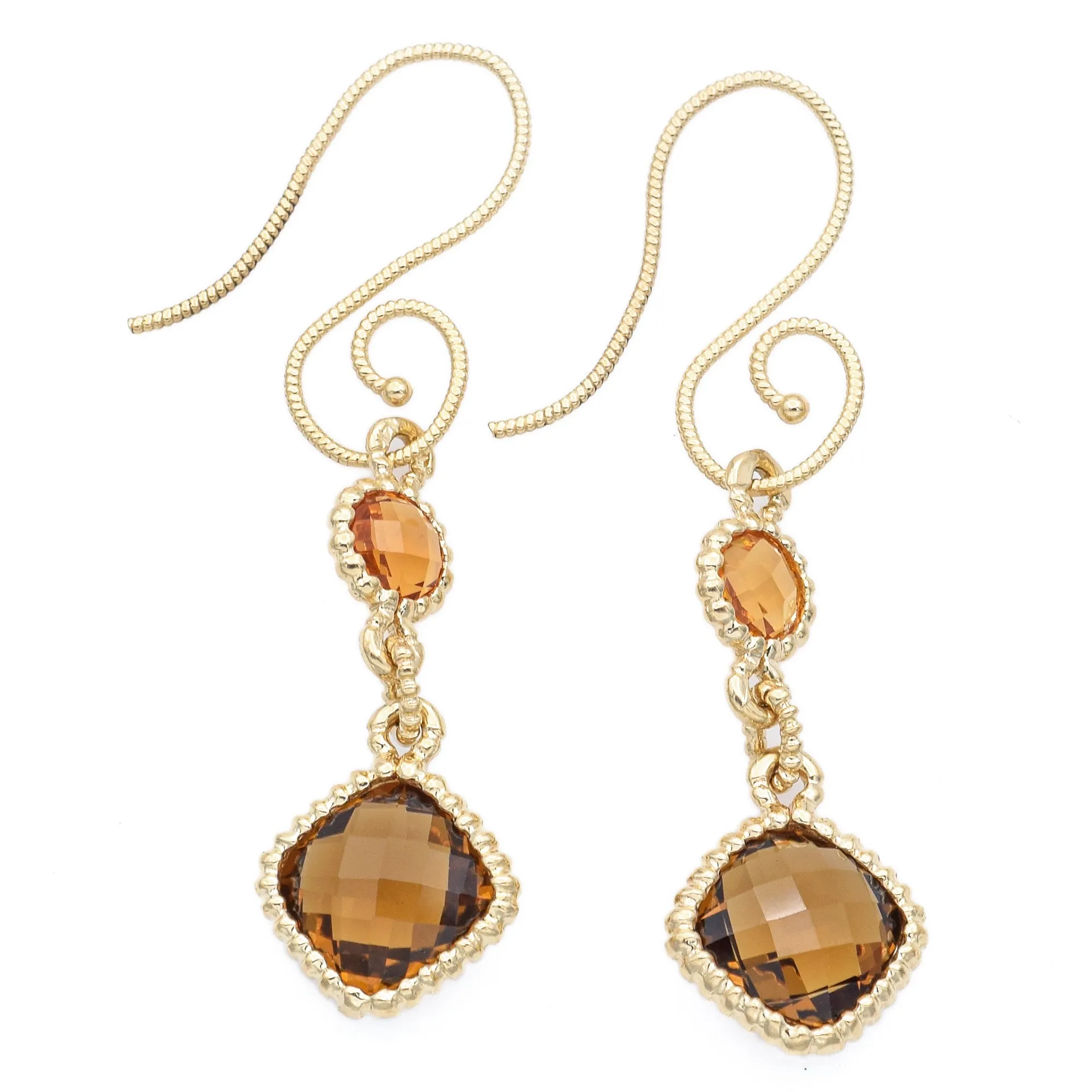 Alwand Vahan 14K Yellow Gold Citrine Dangle Earrings