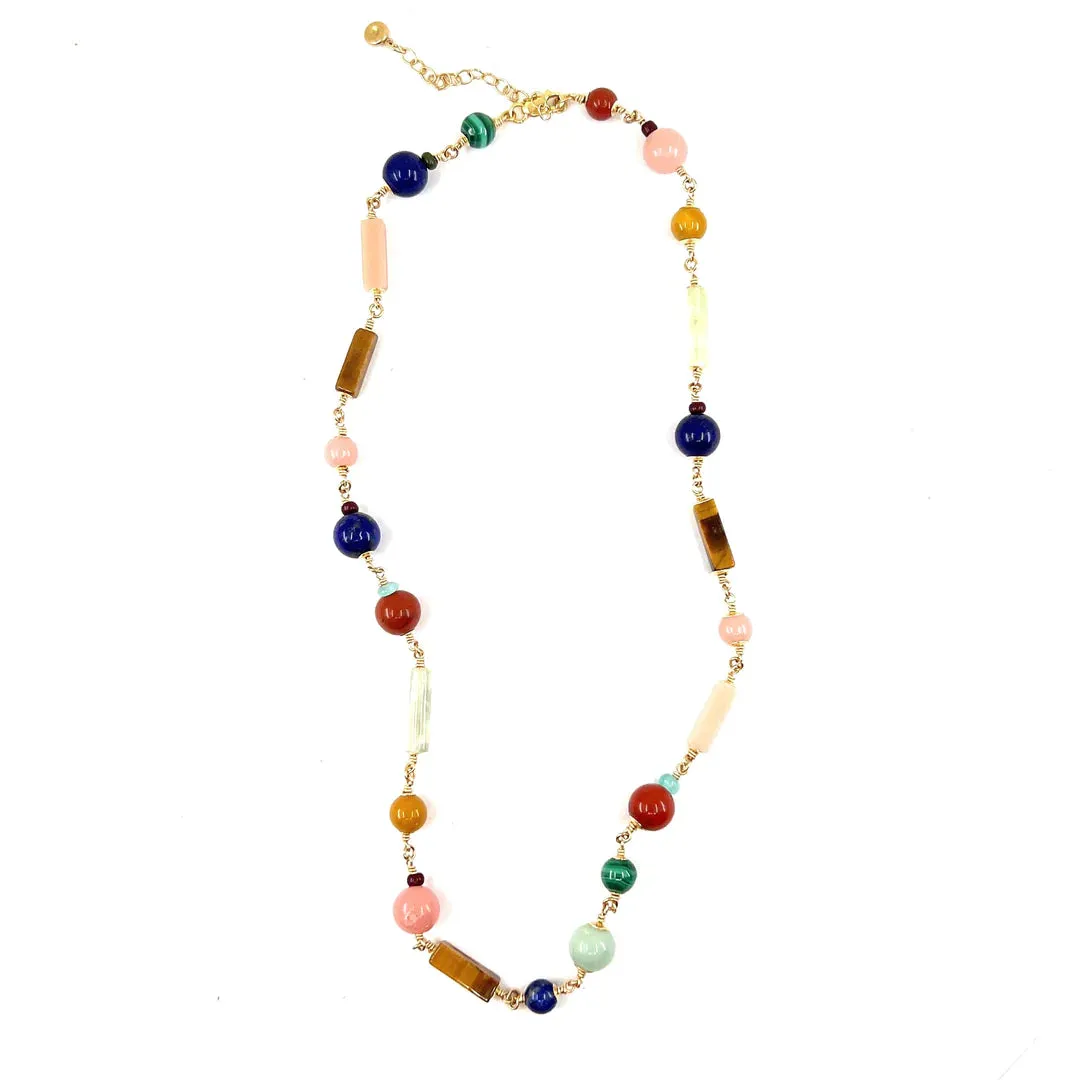 Anette Multi Gemstone Necklace