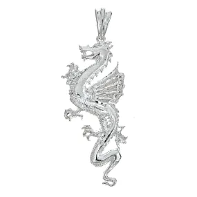 Better Jewelry 925 Sterling Silver Vintage Dragon Pendant - Made in USA (12 grams)