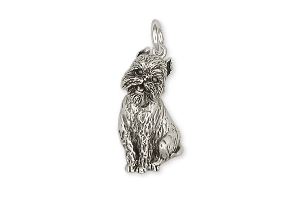 Brussels Griffon Charm Handmade Sterling Silver Dog Jewelry GF4-C