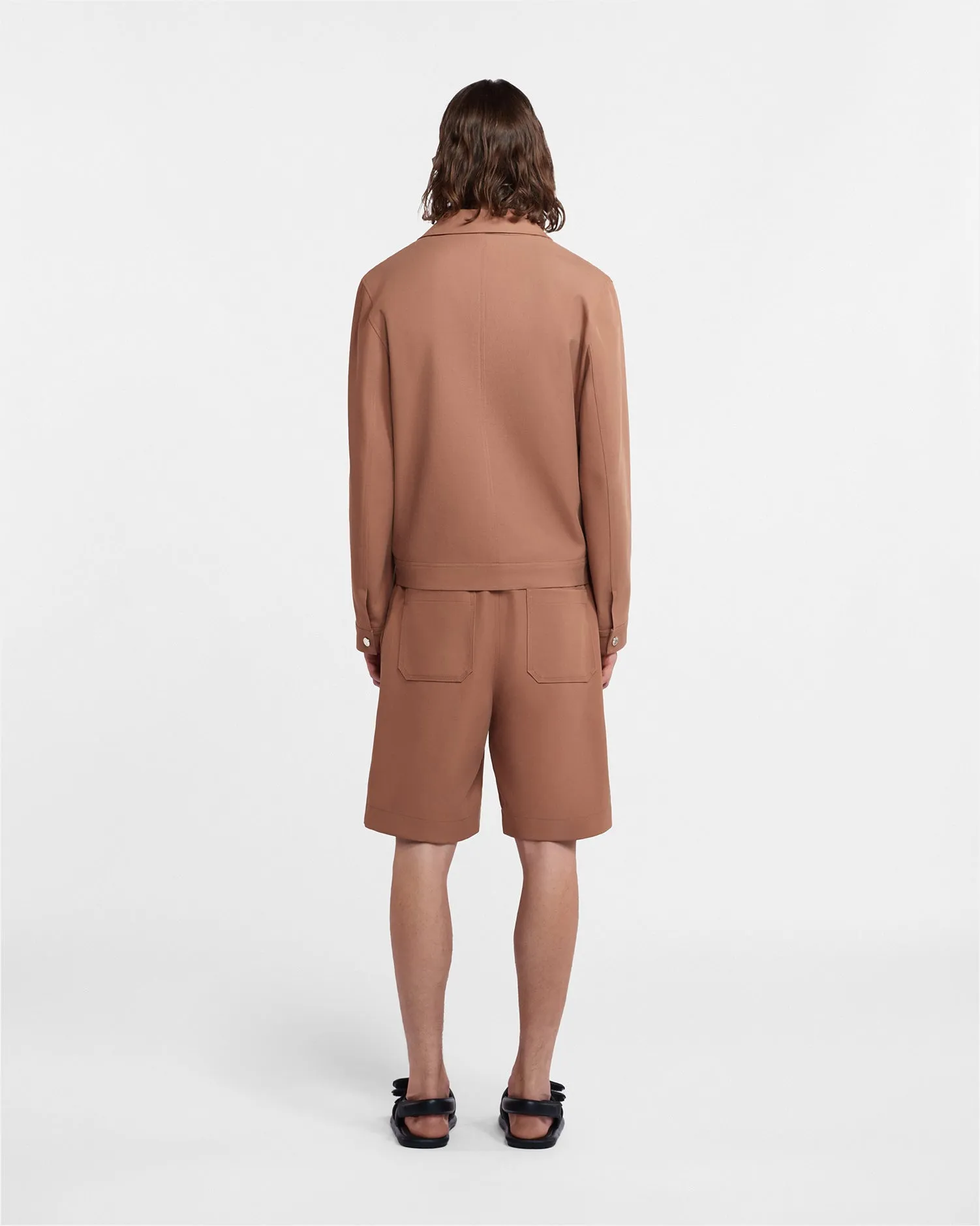 Callen - Sale Structured Twill Shorts - Rust Twill