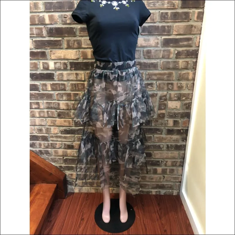 Camo Tulle Skirt