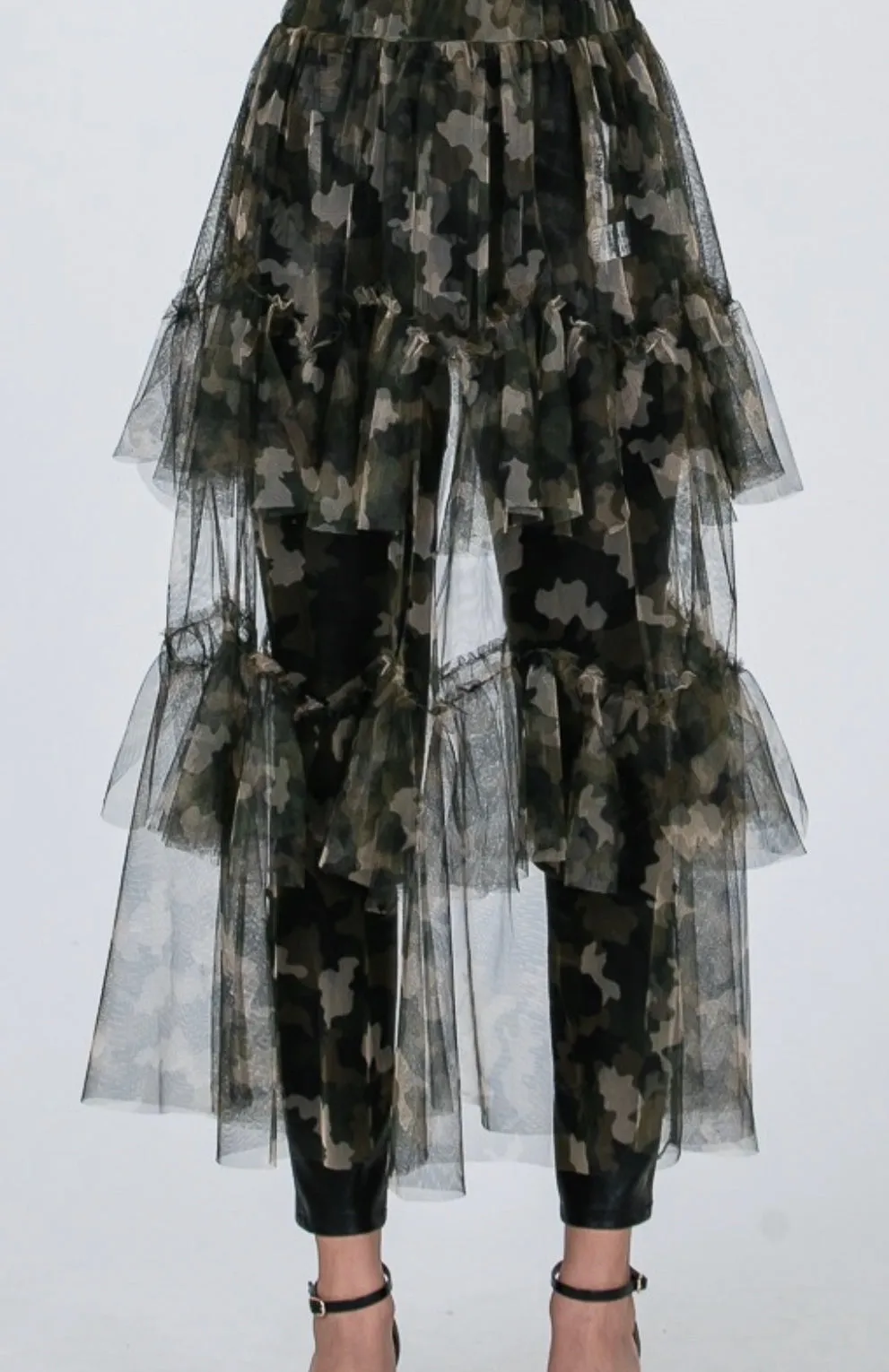 Camo Tulle Skirt