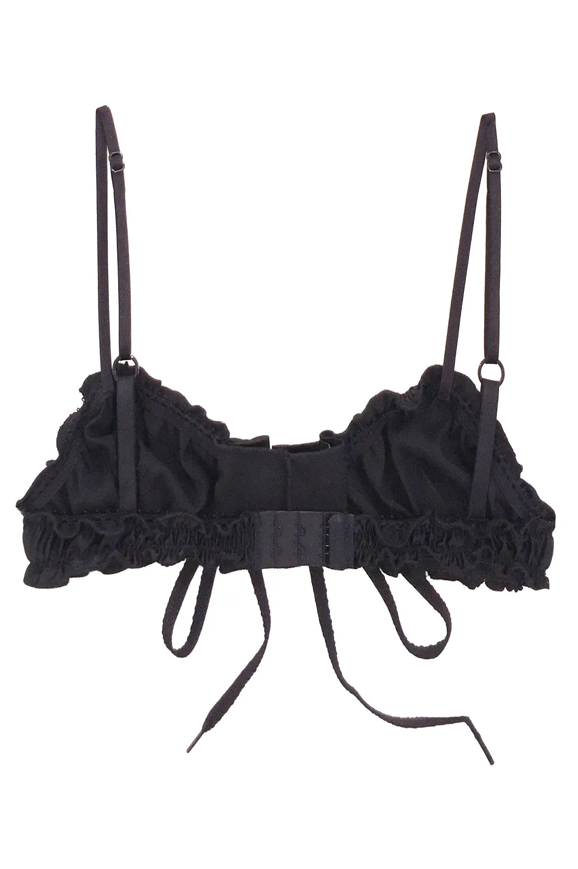 Cardamine Bralette in Black Silk Charmeuse