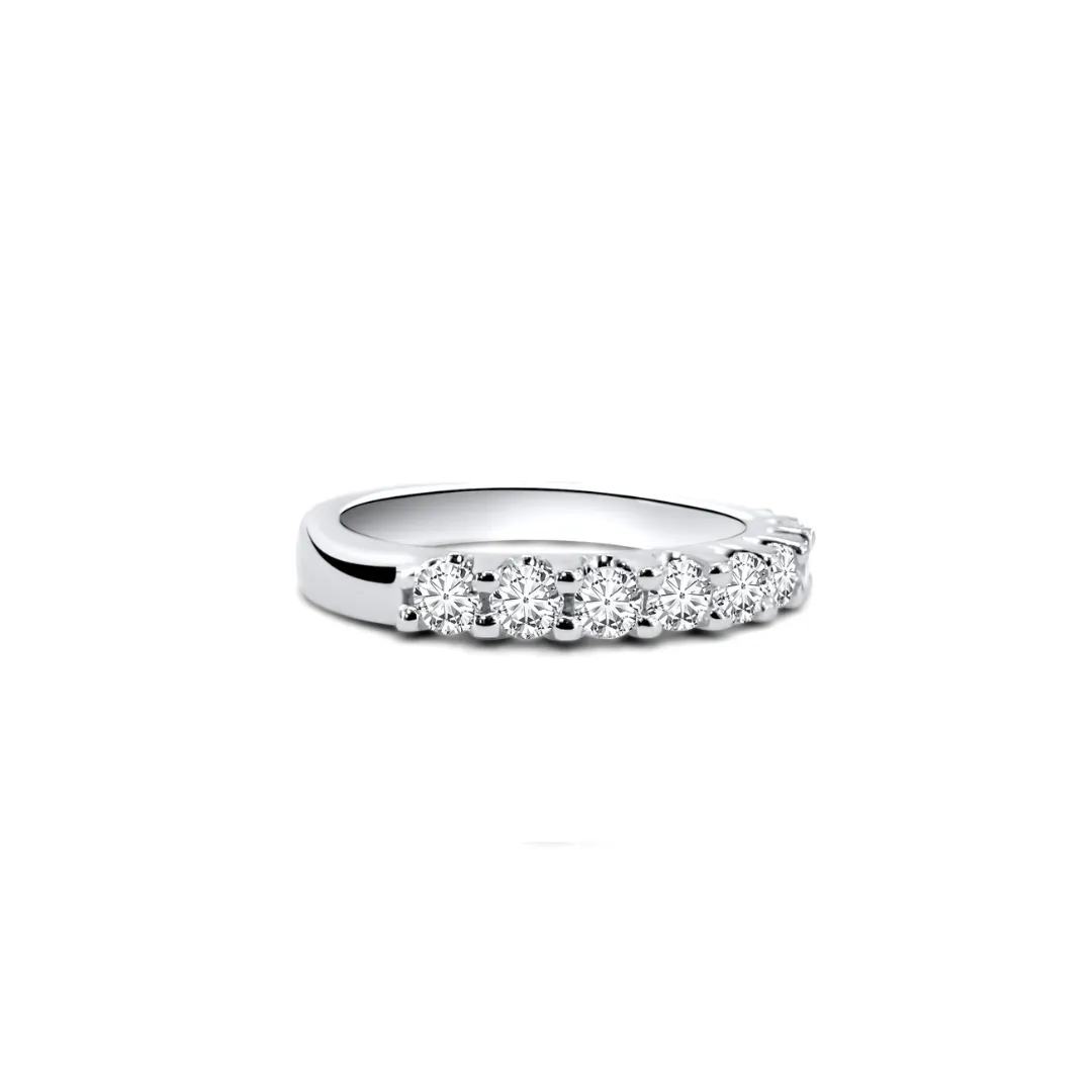 CELESTE MOISSANITE HALF ETERNITY BAND