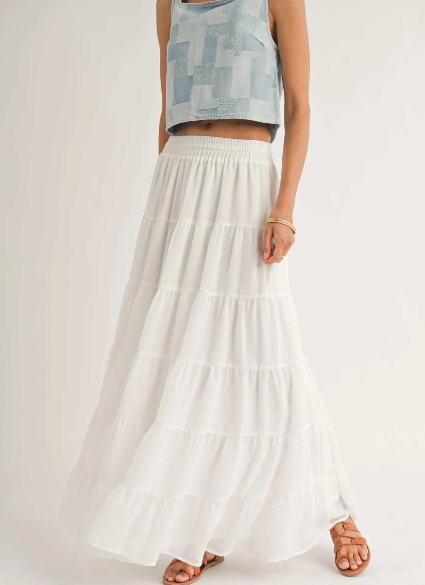 Coastal Tiered Maxi Skirt