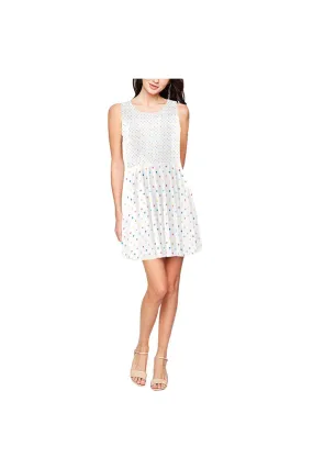 Colored Polka Dot Thea Sleeveless Skater Dress(Model D19)