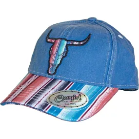 Cowgirl Hardware Women's Serape Skull Snap Back Cap