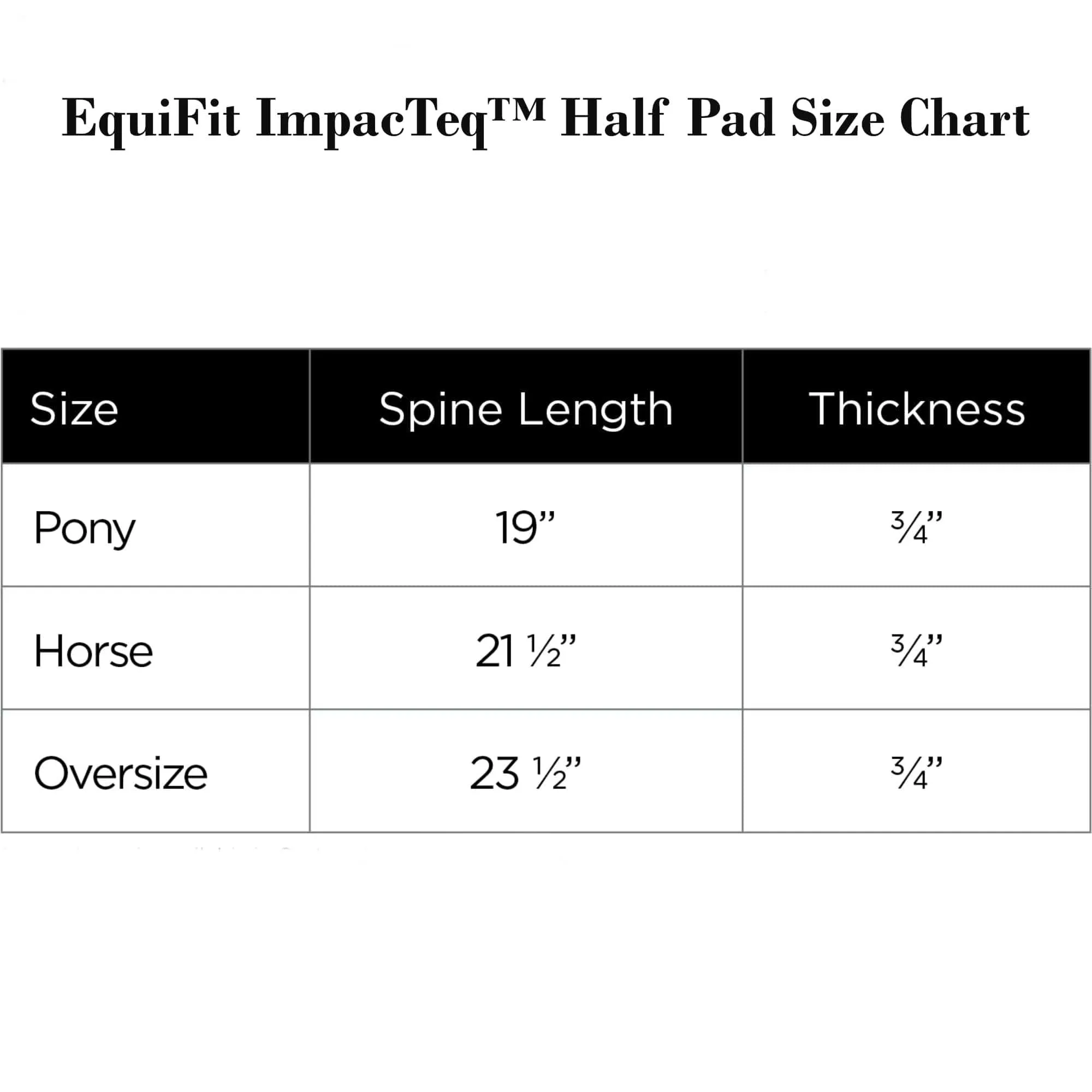 EquiFit Pony ImpacTeq Half Pad with Color Binding