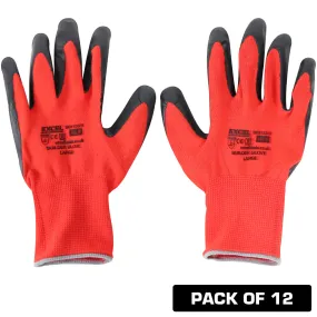 Excel Builder Gloves Red & Black Size XL Pack of 12