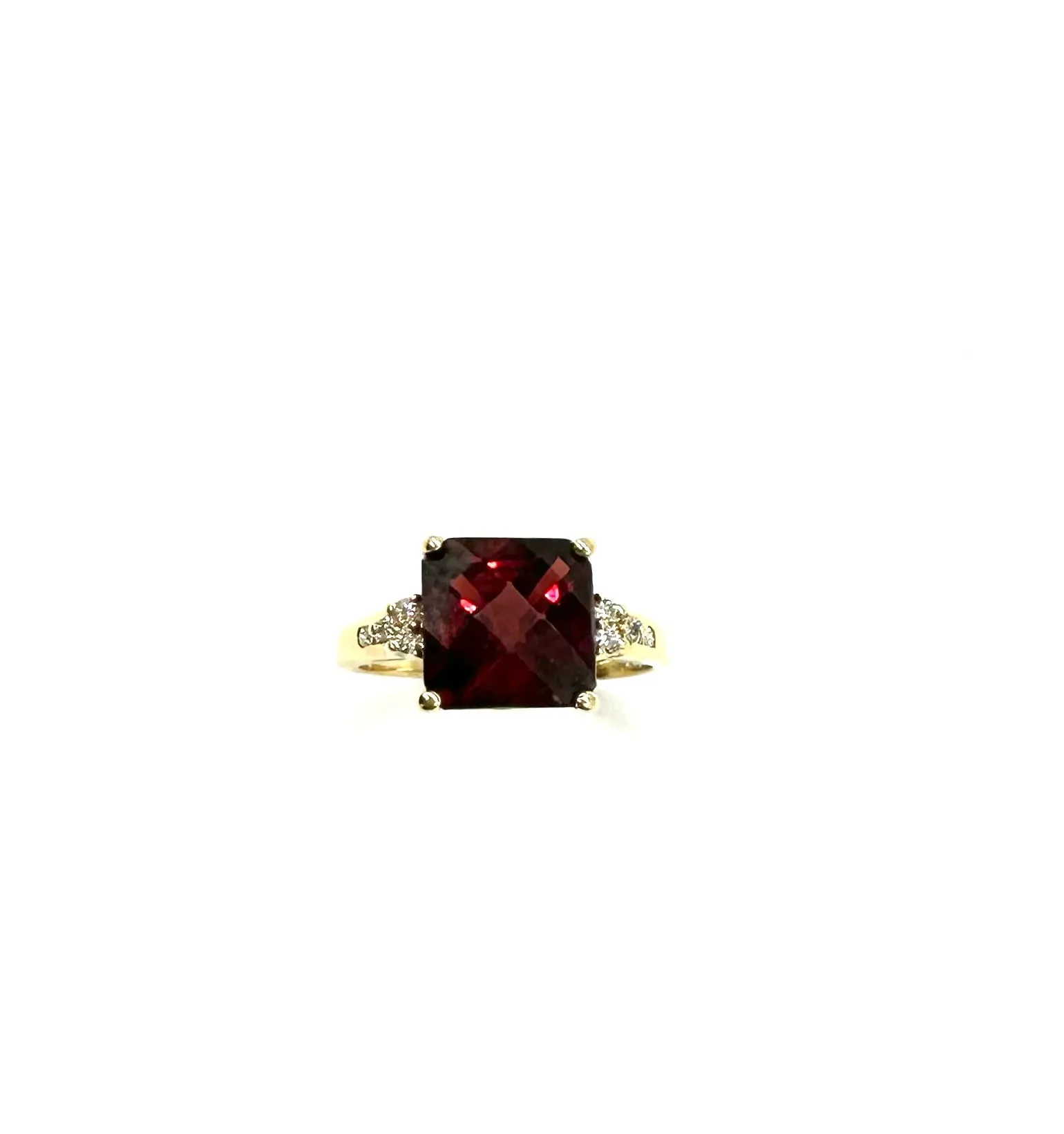 Filagree Square Garnet Ring