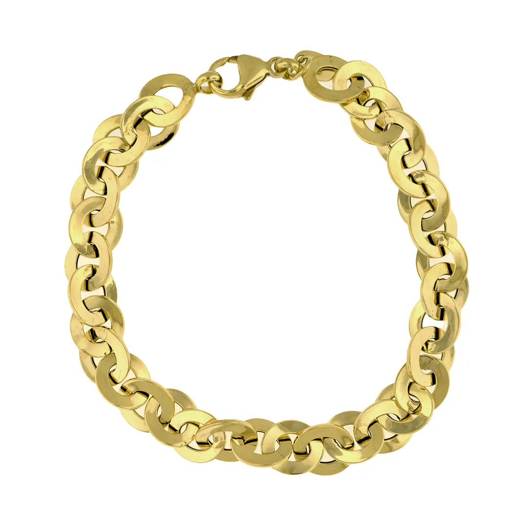 Flat Round Link Bracelet