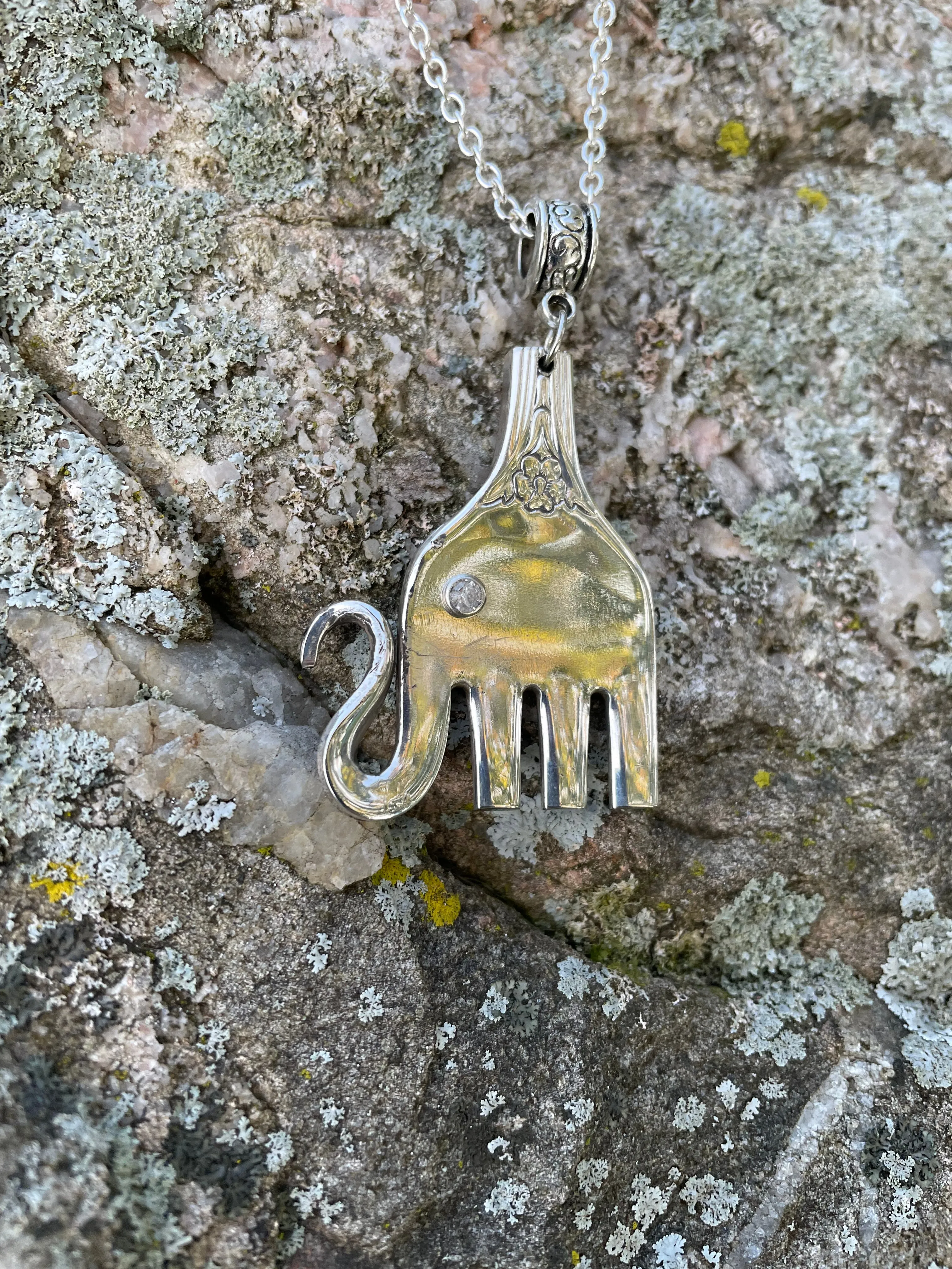 Fork Elephant Necklace