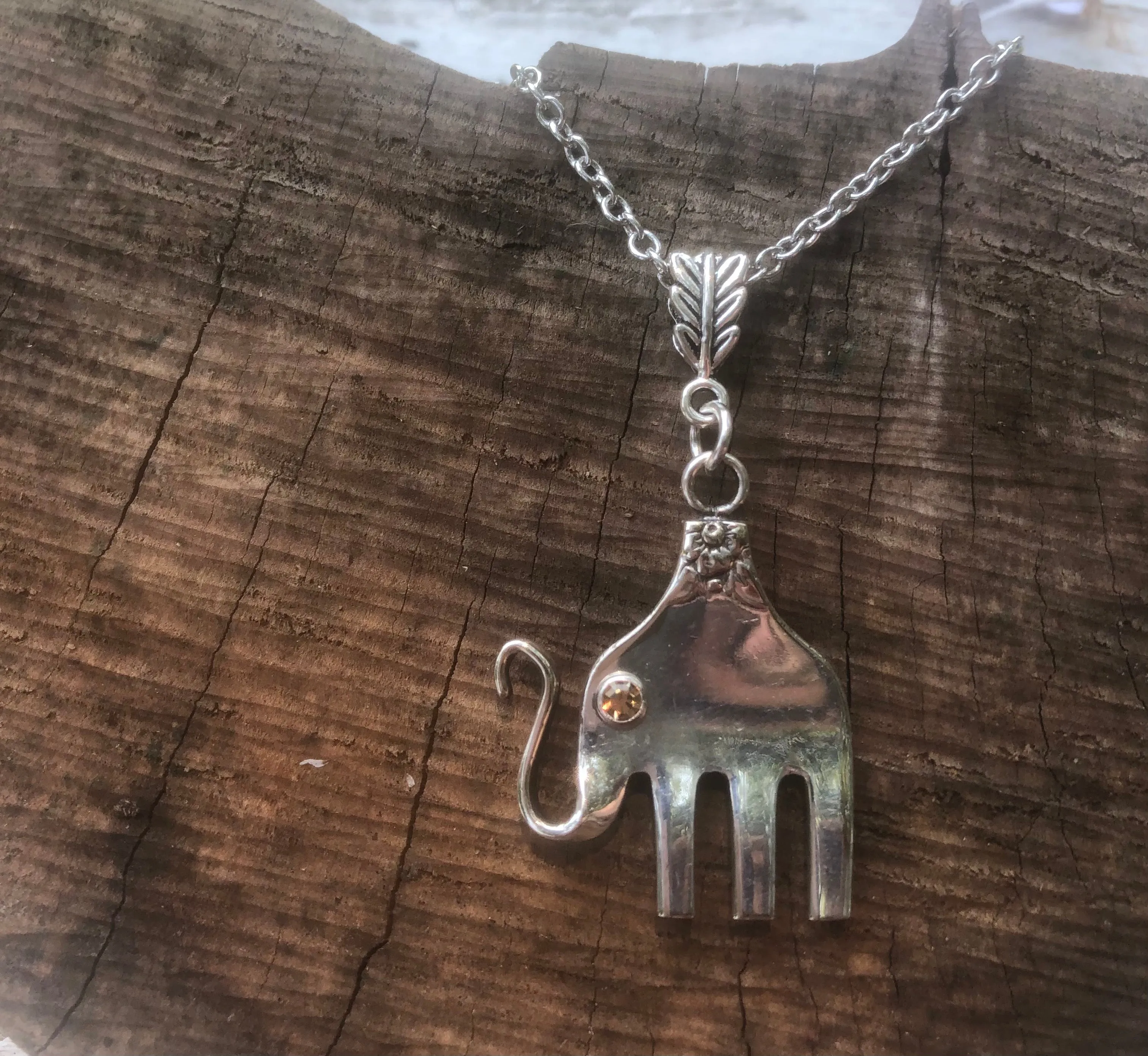 Fork Elephant Necklace