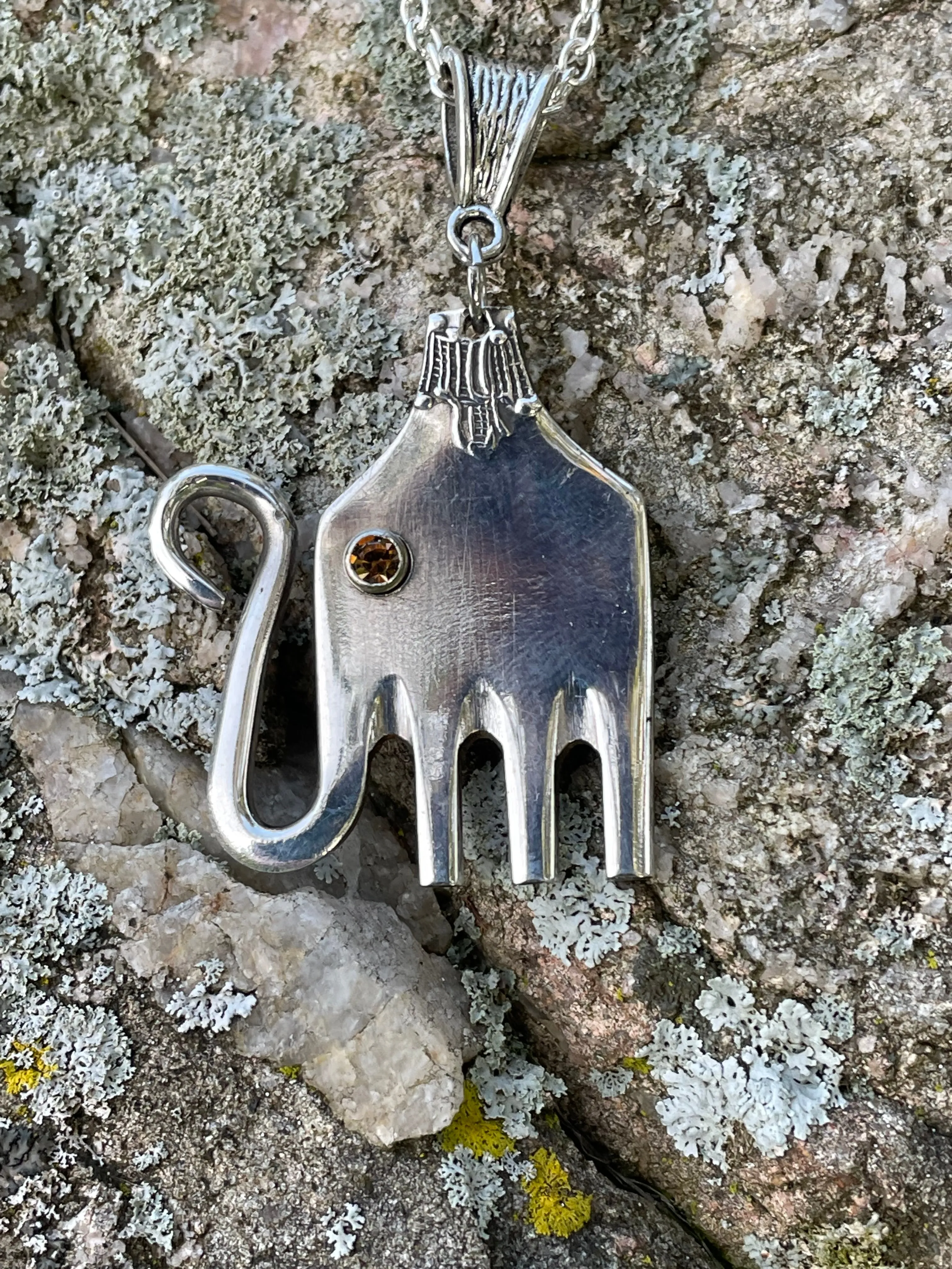 Fork Elephant Necklace