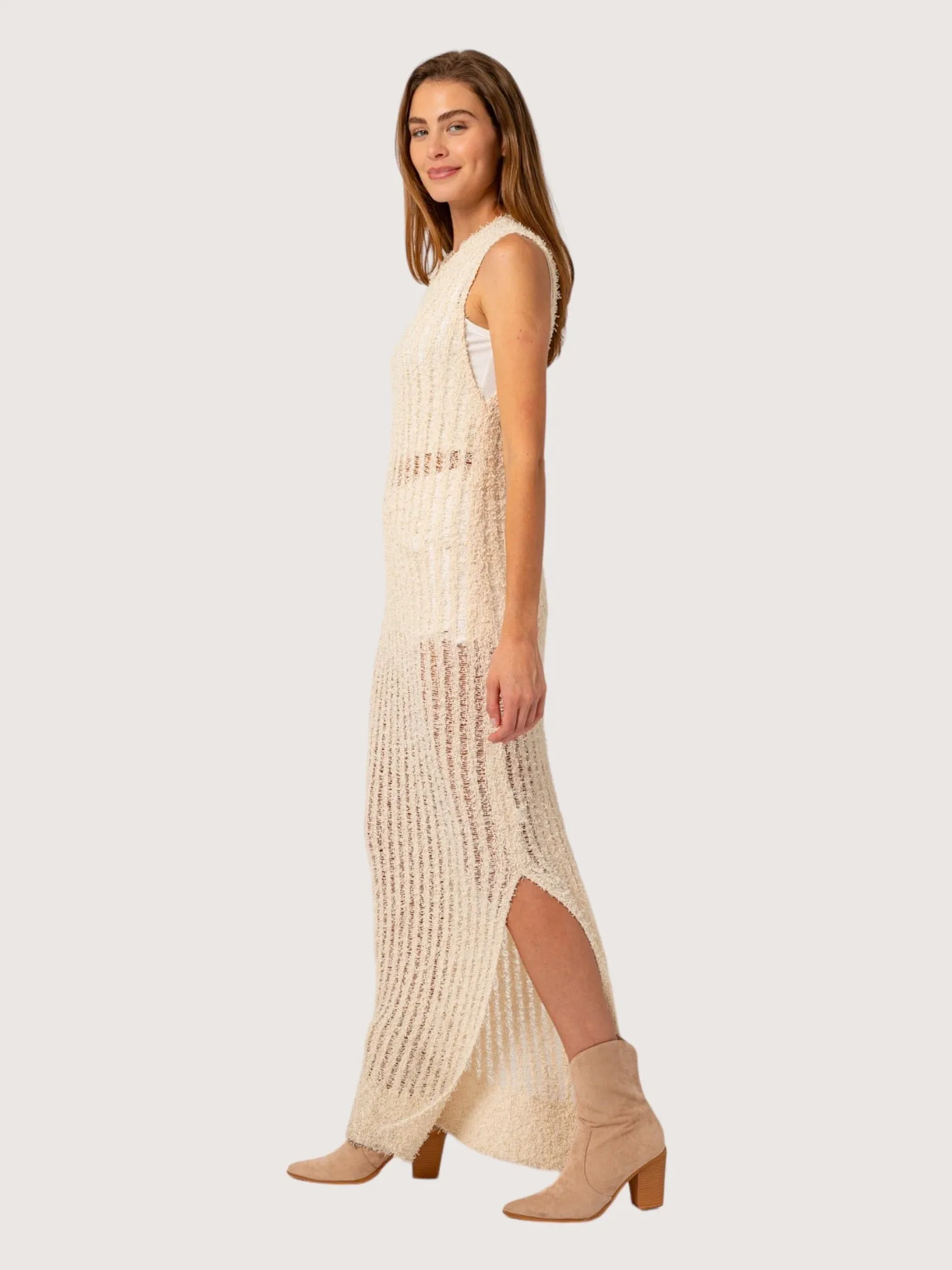 Frayed Knit Dress