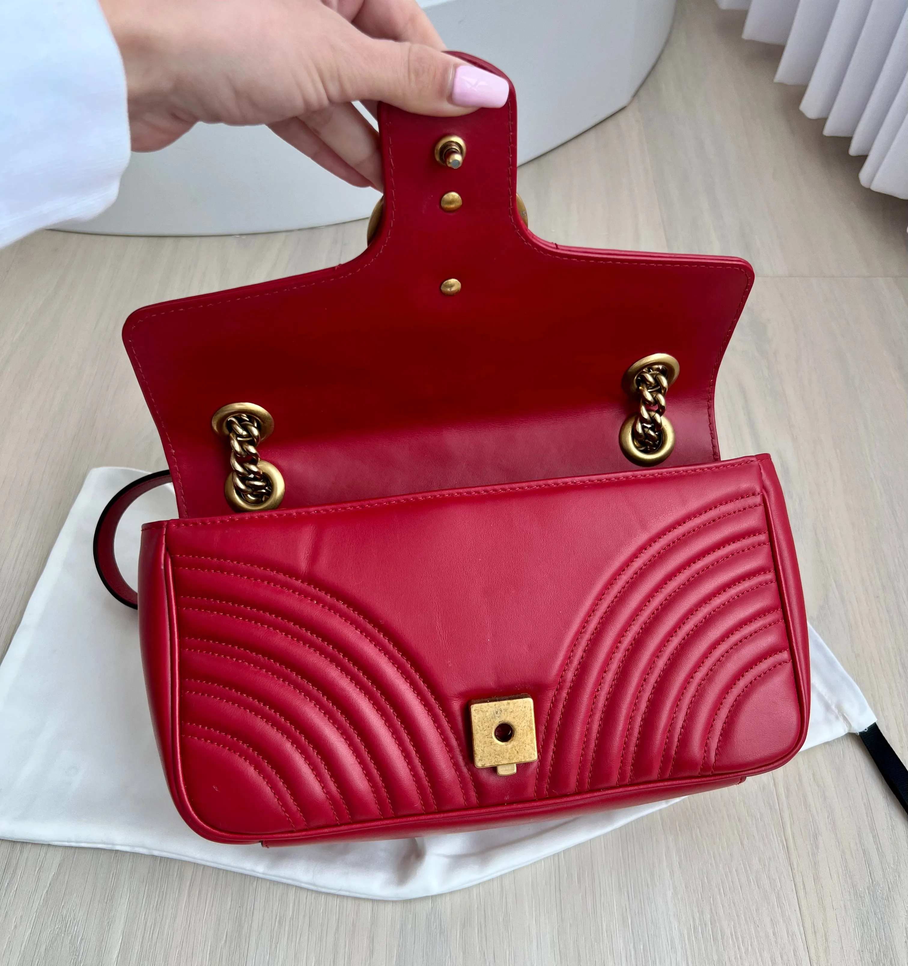 Gucci Marmont Matelasse Shoulder Bag