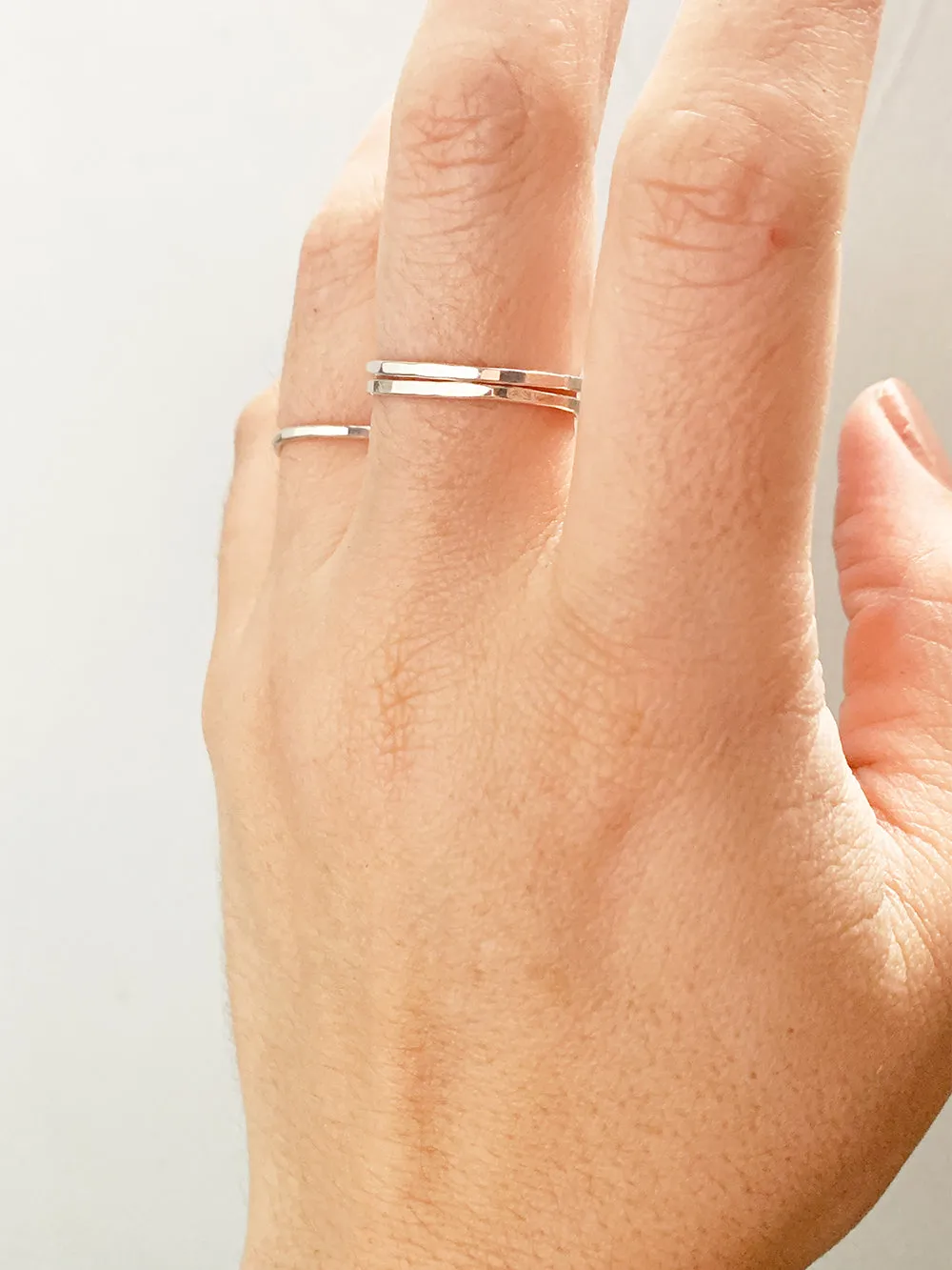 Hammered Sterling Silver Stacking Ring