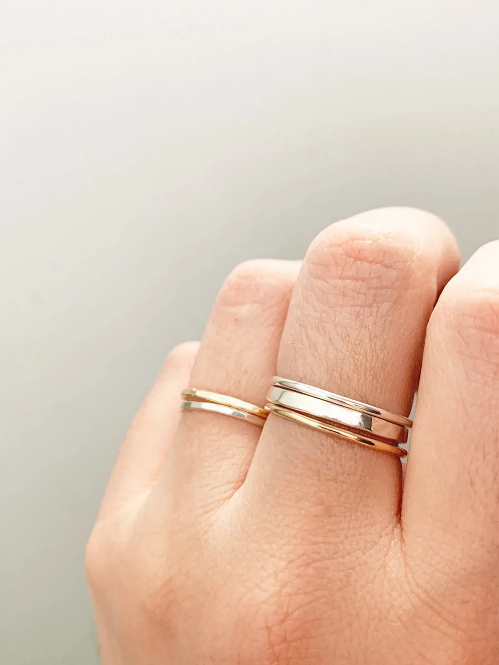 Hammered Sterling Silver Stacking Ring