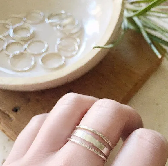 Hammered Sterling Silver Stacking Ring